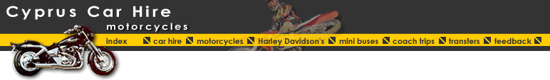 Harley Davidson motorbikes to rent in Cyprus